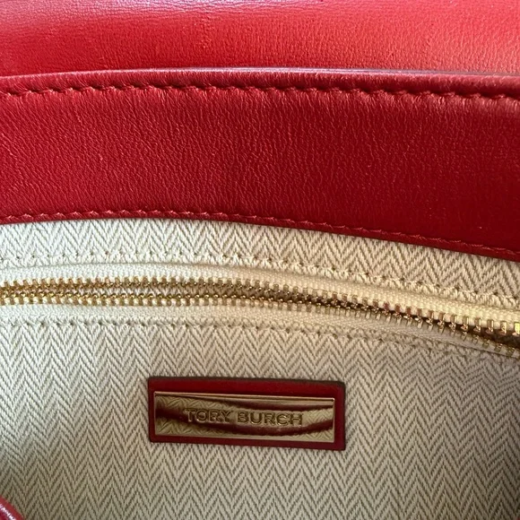 Tory Burch Kira Red Quilted Leather Bag ❤️ - Picture 8 of 15
